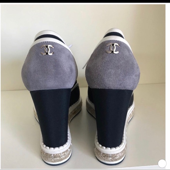 CHANEL WEDGE SHOES BRAND NEW SIZE 41.5 - Picture 6 of 7